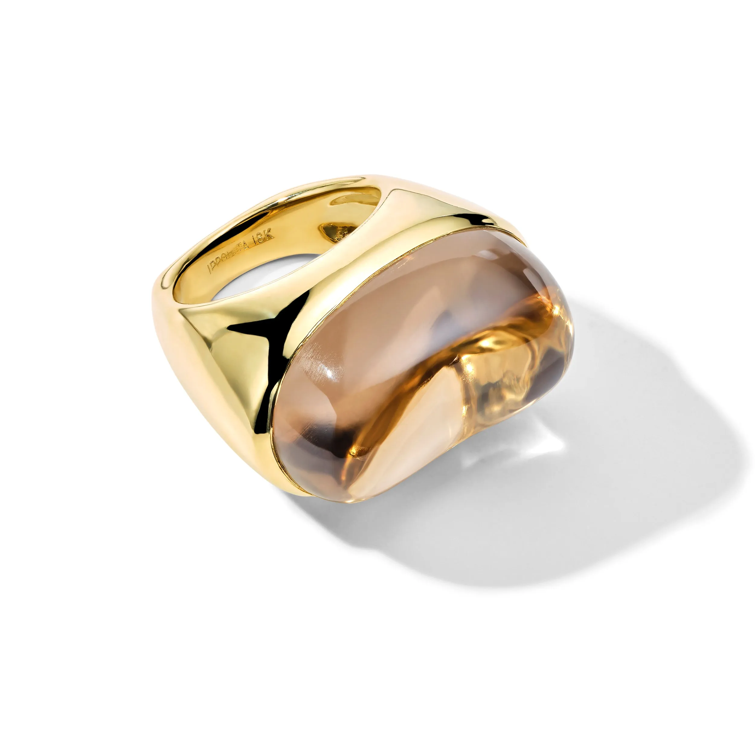 Smoky Quartz Double Curve Cut Ring sold by Ippolita