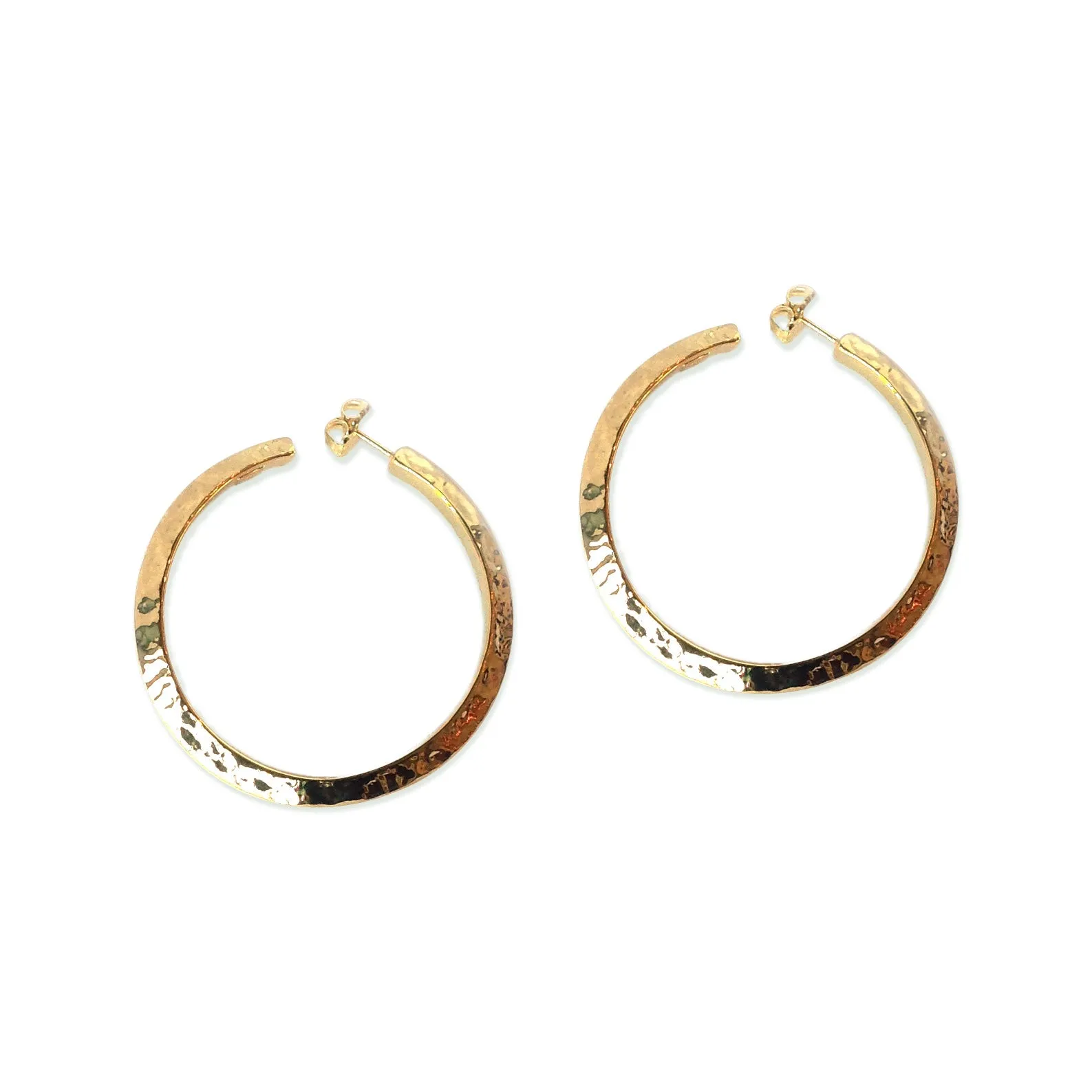 Hammered Surface Large Knife Edge Wavy Hoop Earrings sold by Ippolita
