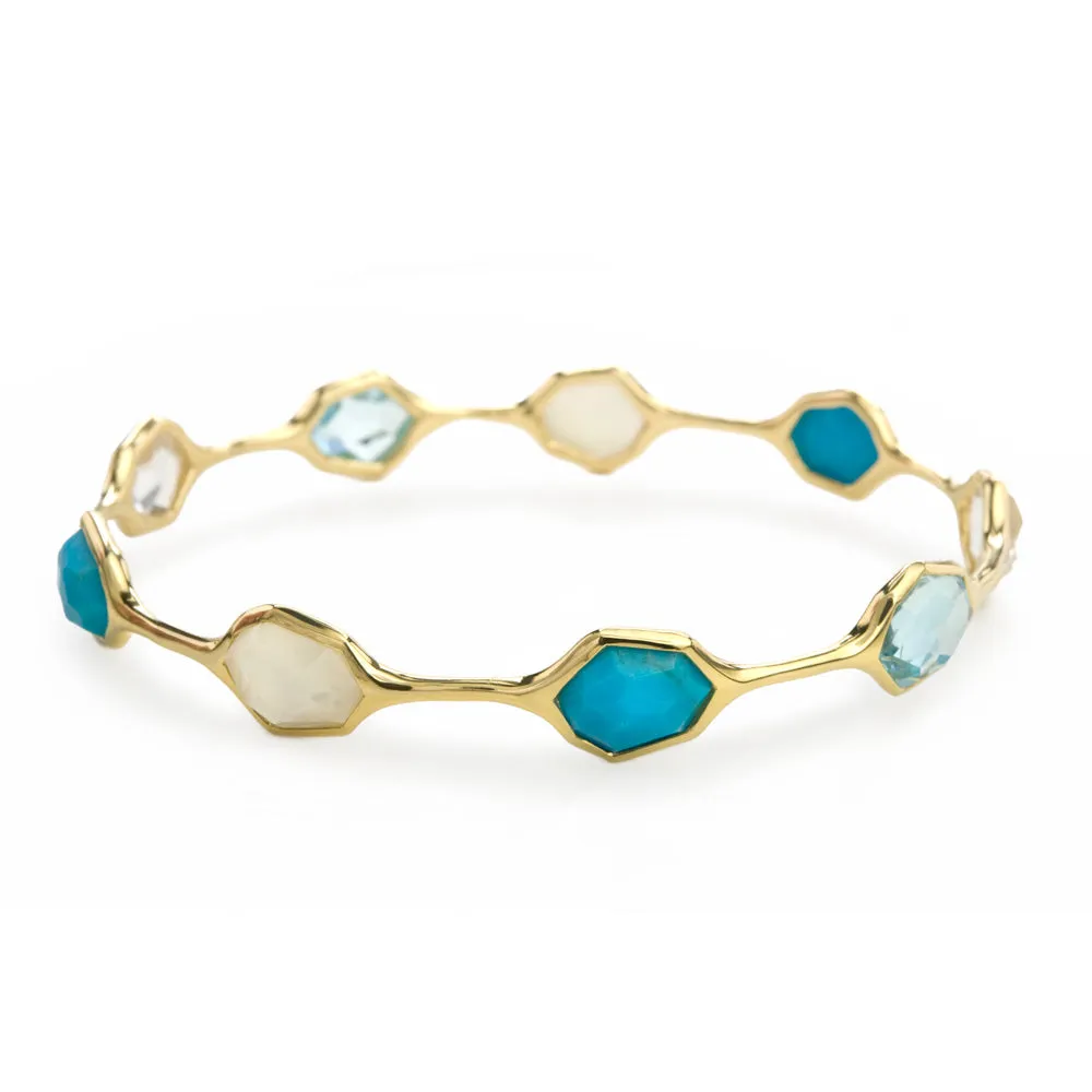 Modern 9-Stone Bangle in Ocean sold by Ippolita