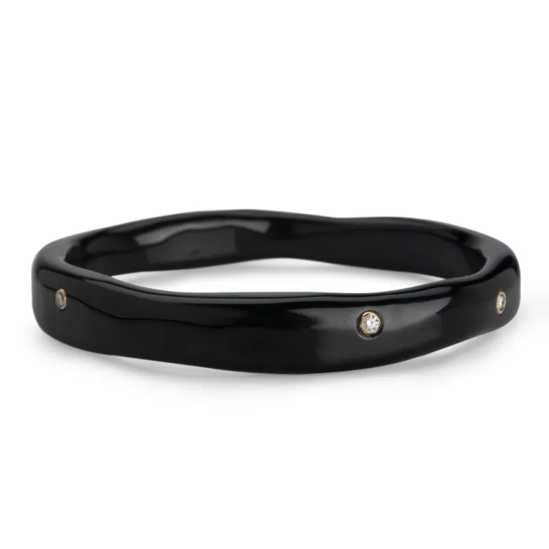 5 Diamond Resin Bangle in Black (0.04ctw) sold by Ippolita