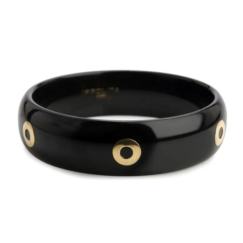 Resin Lifesaver Bangle in Black sold by Ippolita