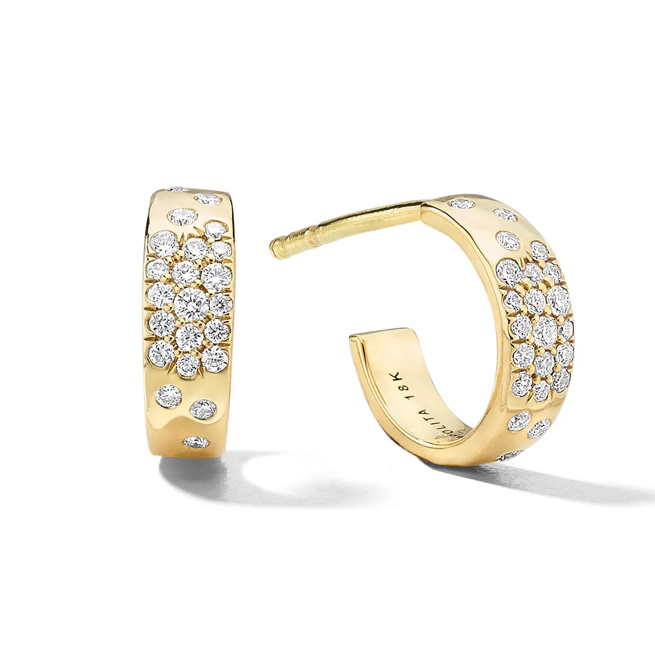 Huggie Diamond Hoop Earrings (.17ctw) sold by Ippolita