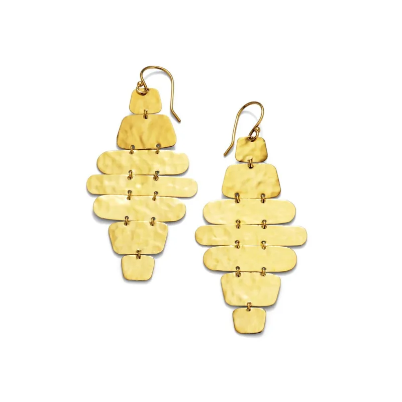 Crinkle Hammered Cascade Earrings sold by Ippolita