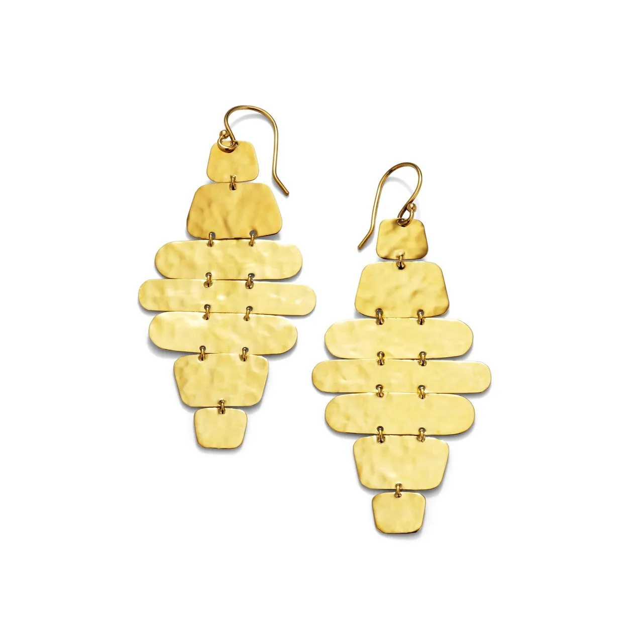 Crinkle Hammered Cascade Earrings sold by Ippolita