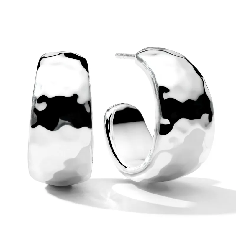 Hammered Hoop Earrings with Tapered Ends sold by Ippolita