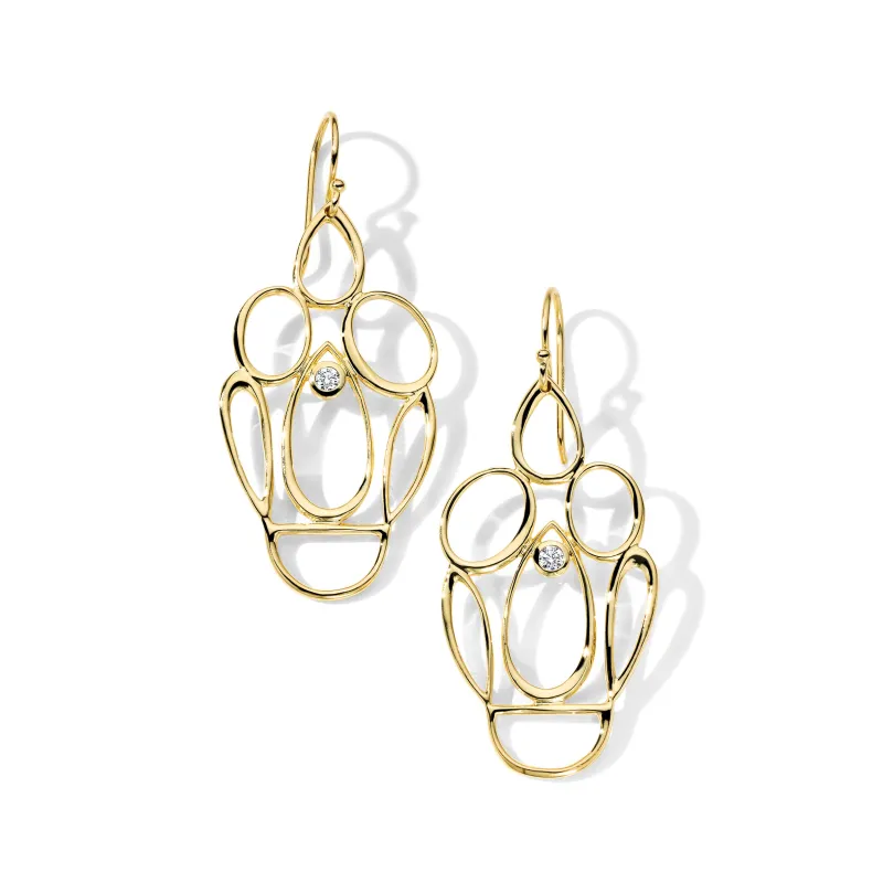 Squiggle Link Cluster Earrings (.12ctw) made by Ippolita
