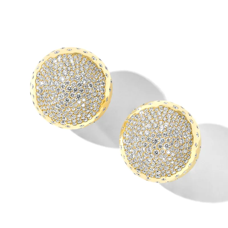 Chunky Sphere Diamond Pavé Earrings  (4.81ctw) made by Ippolita