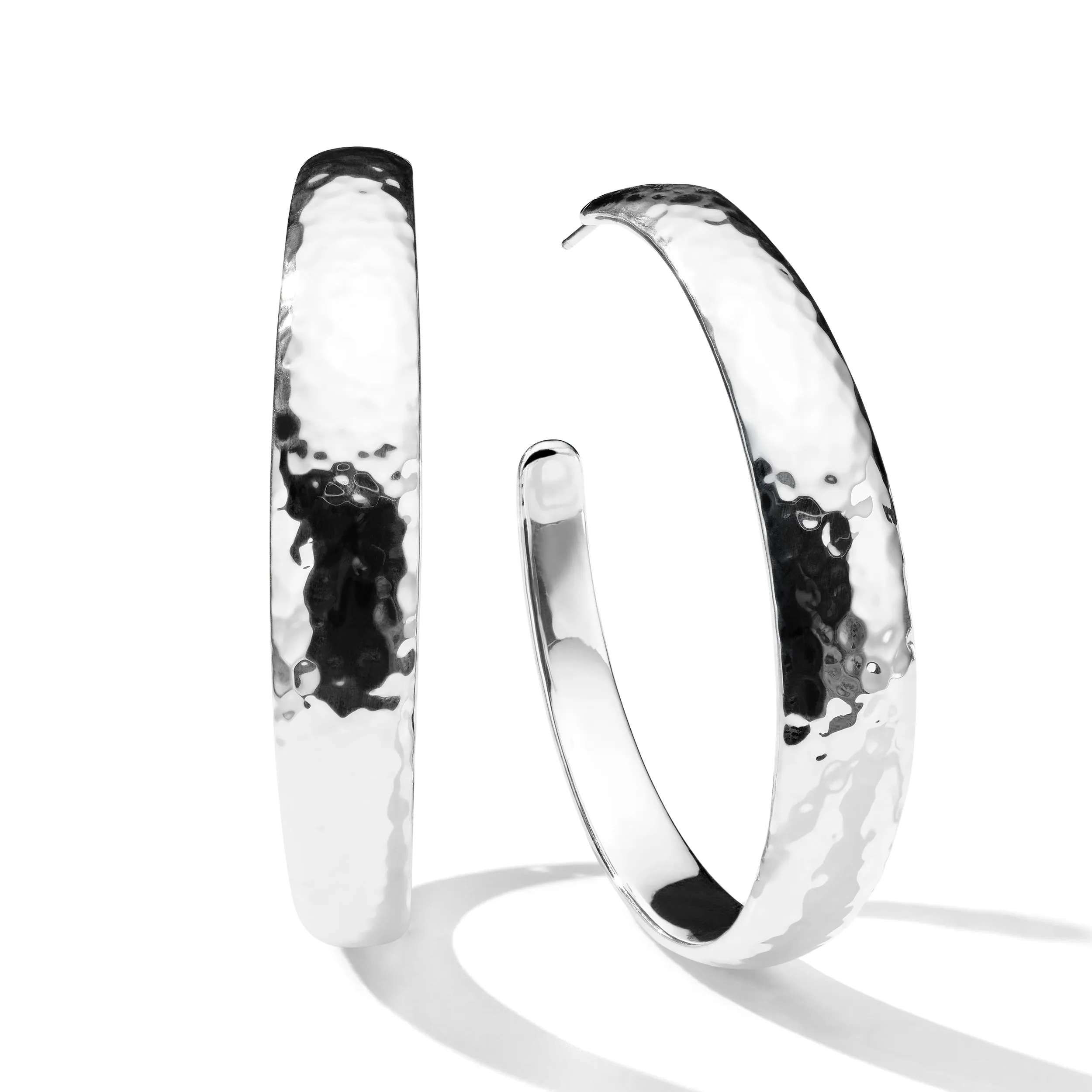 Extra Large Hammered Hoop Earrings with Tapered Ends sold by Ippolita