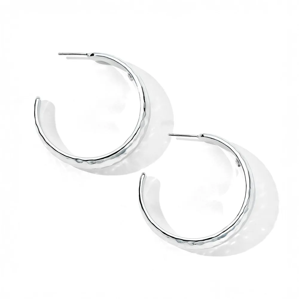 Medium Hammered Hoop Earrings with Tapered Ends sold by Ippolita product image thumbnail 2