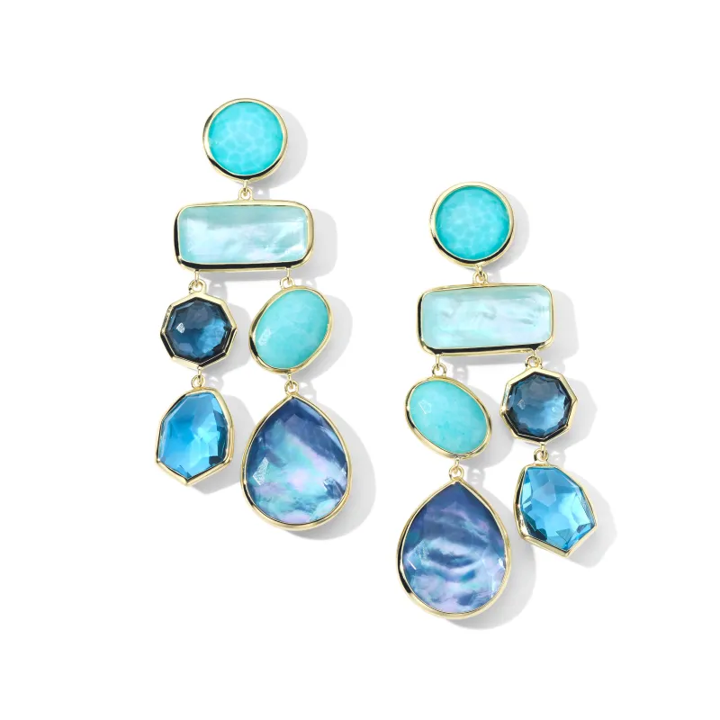 Large Chandelier Multi Stone Double Strand Earrings sold by Ippolita