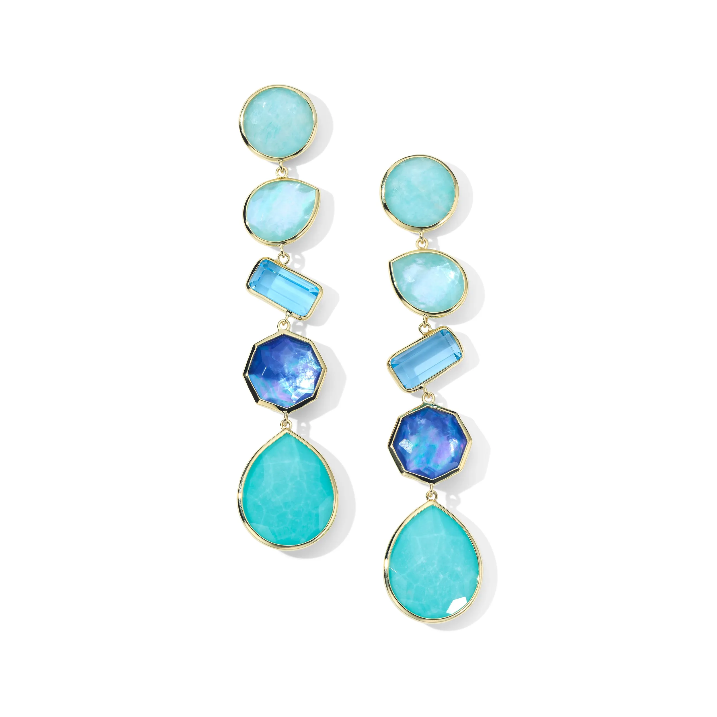 Large 5-Stone Linear Post Earrings sold by Ippolita
