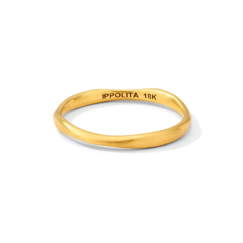 Thin Matte Squiggle Ring made by Ippolita