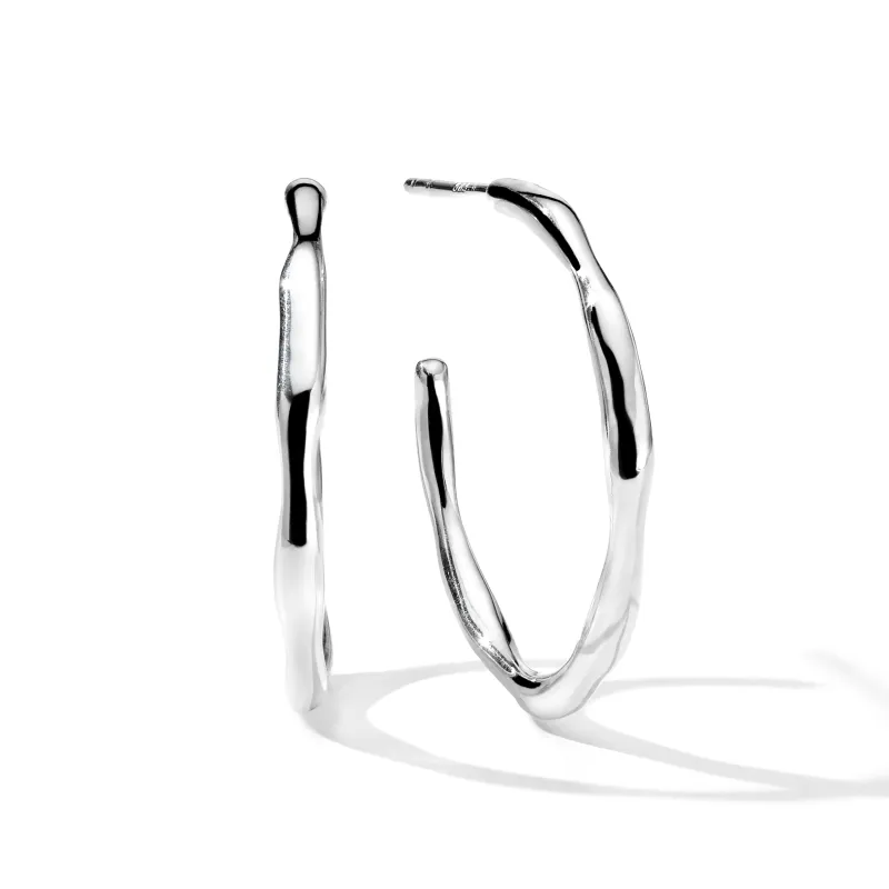 Medium Thin Squiggle Hoop Earrings made by Ippolita
