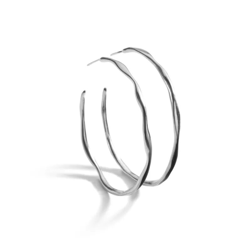 Extra Large Squiggle Hoop Earrings made by Ippolita