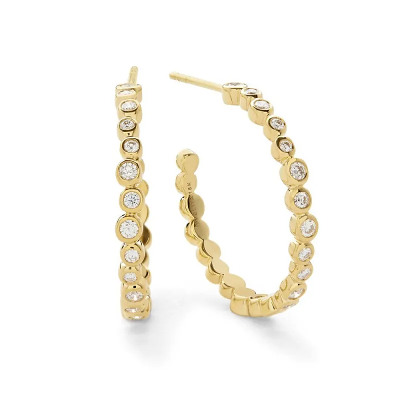 Starlet Studded Hoop Earrings made by Ippolita