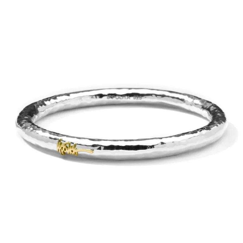 Hammered Signature Bangle Bracelet made by Ippolita