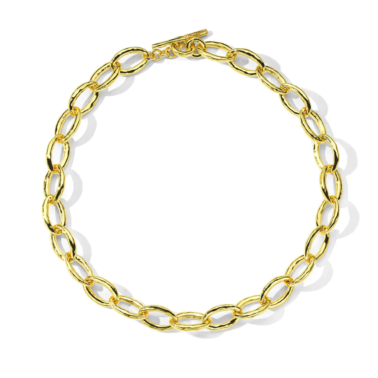 Short Hammered Bastille Link Necklace 18" sold by Ippolita