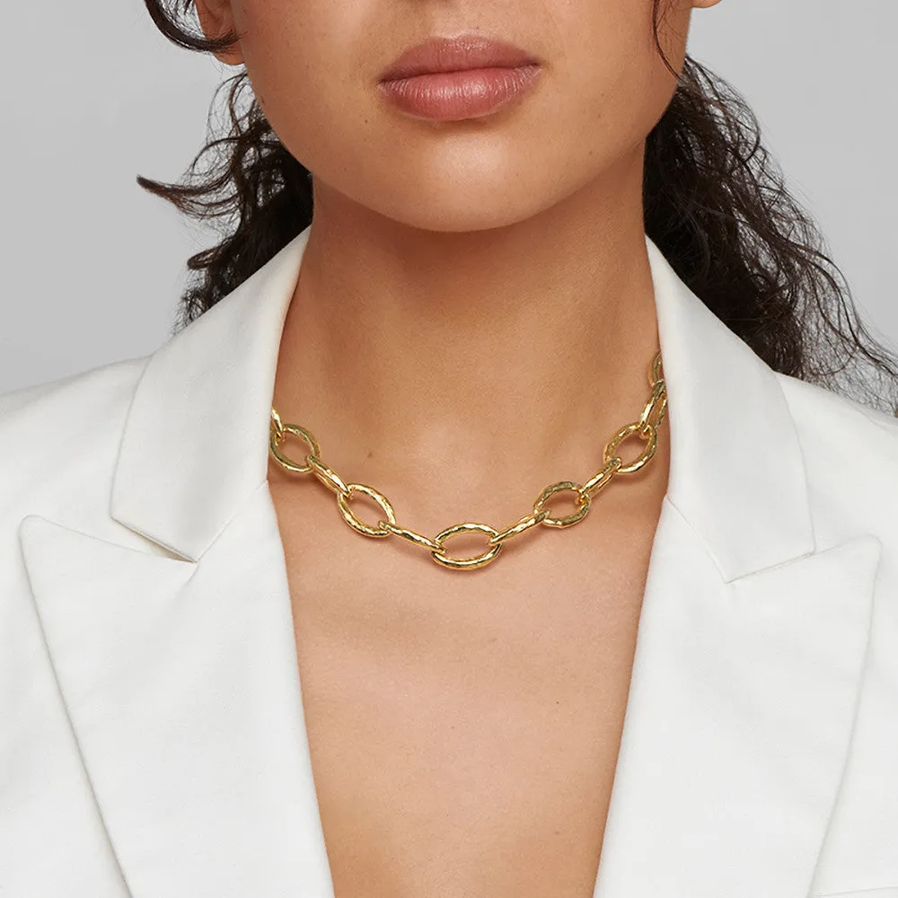 Short Hammered Bastille Link Necklace 18" sold by Ippolita product image thumbnail 2
