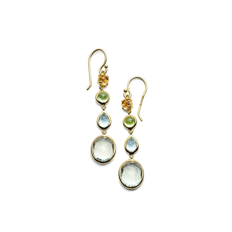 Small 4-Stone Linear Drop Earrings made by Ippolita