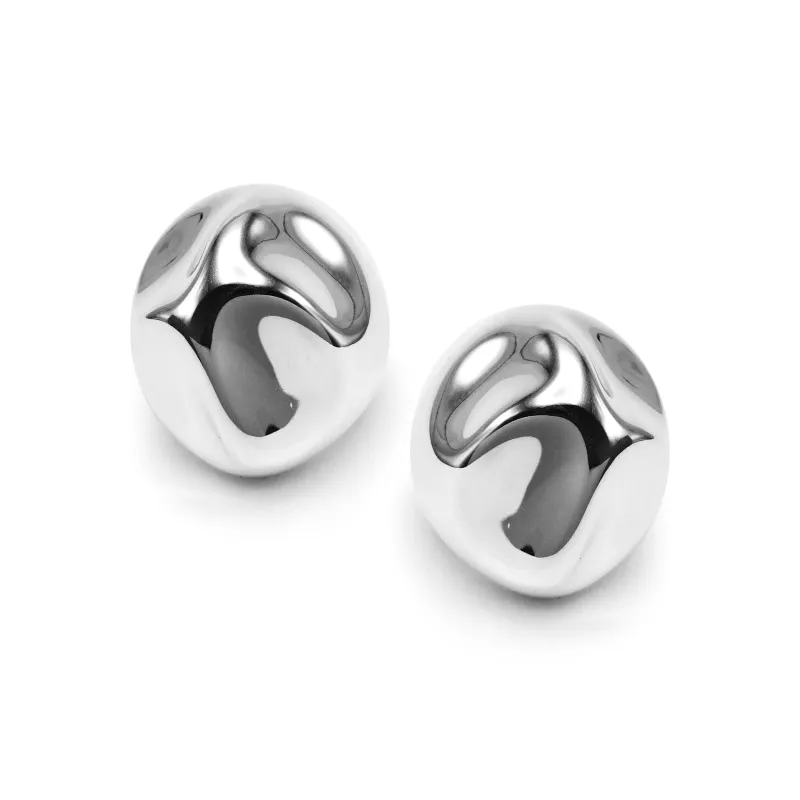 Sculpted Large Pinch Stud Omega Earrings made by Ippolita