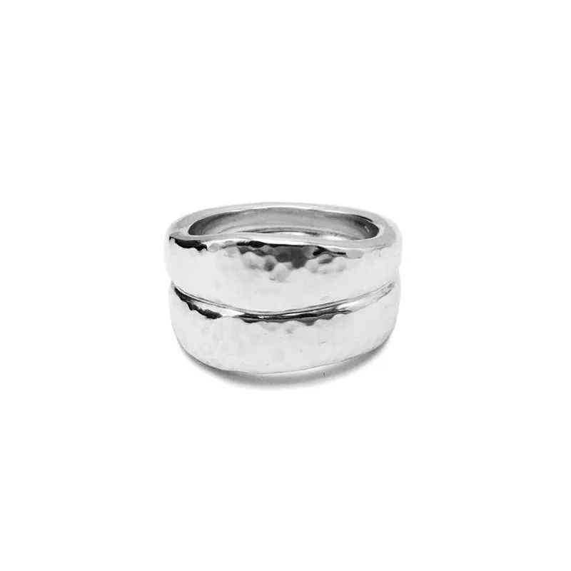 Hammer Double Band Ring made by Ippolita