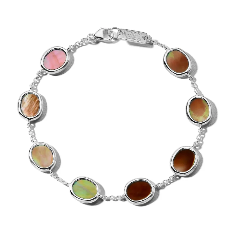 Polished Rock Candy Mini Oval Slice Chain Bracelet made by Ippolita