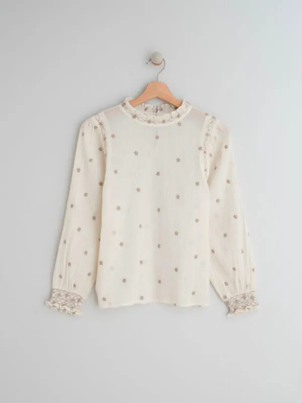 Gauze Blouse - Cream sold by iris