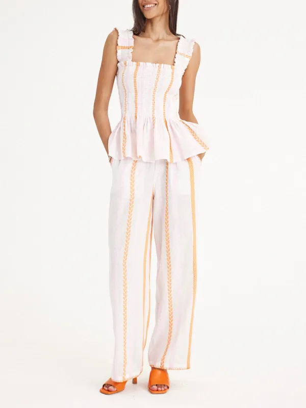 Cady Trousers - Pink and Orange sold by iris