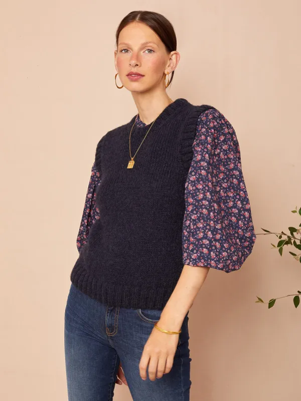 Skyla Wool Vest made by iris