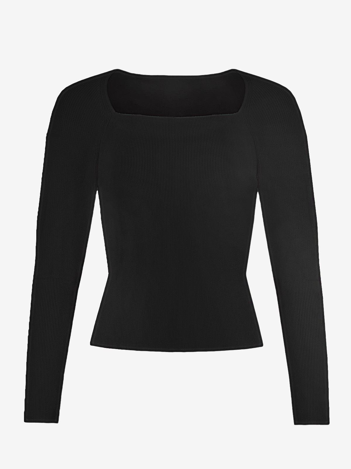 Bella Square Neck Top- Black sold by iris