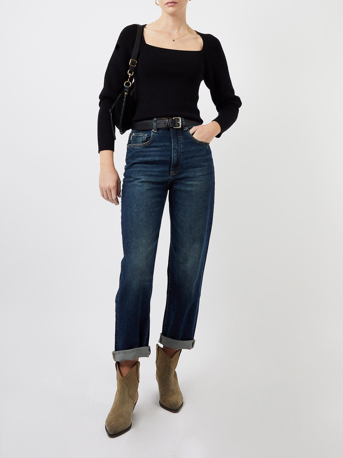 Bella Square Neck Top- Black sold by iris product image thumbnail 5