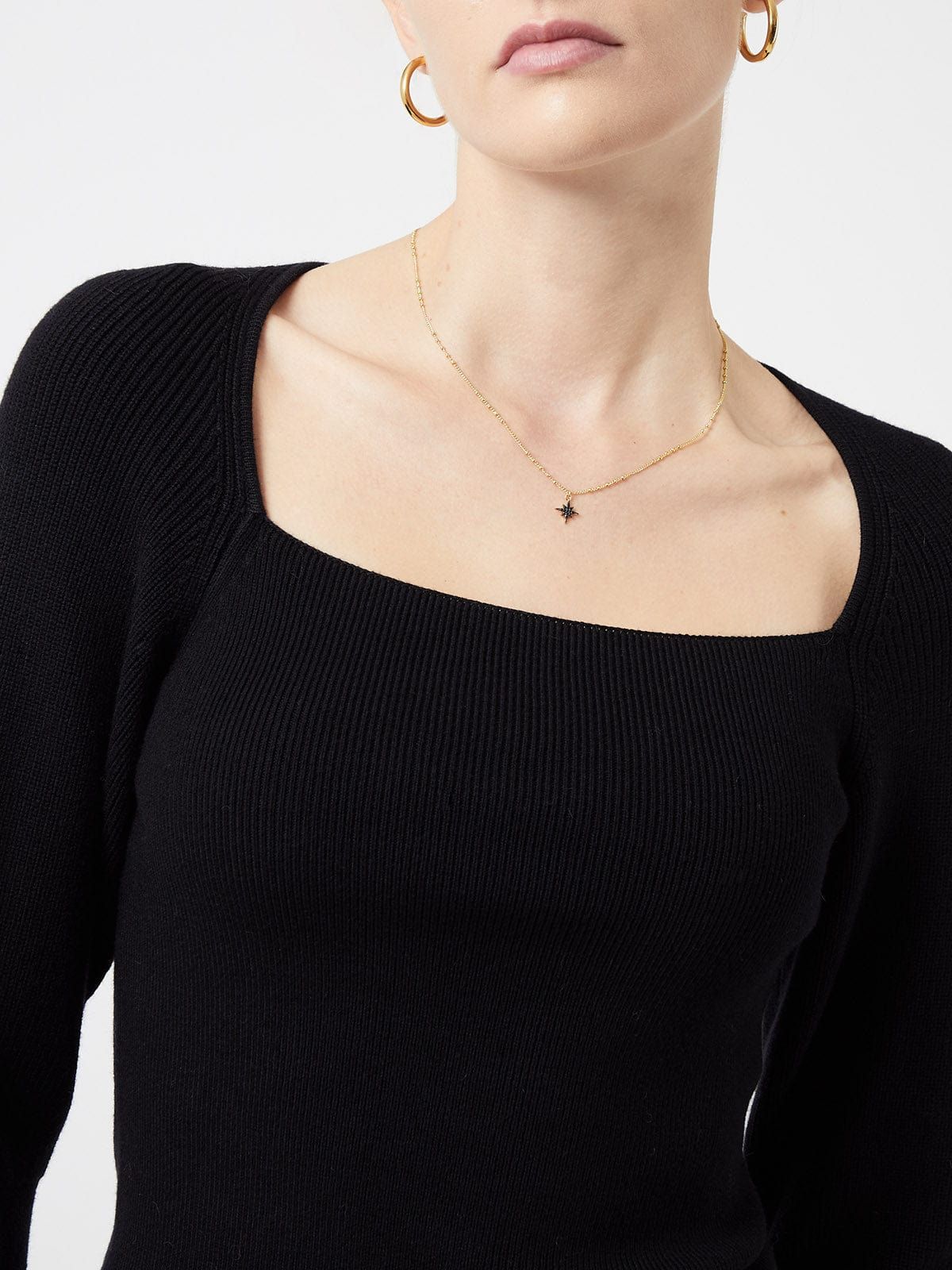 Bella Square Neck Top- Black sold by iris product image thumbnail 3