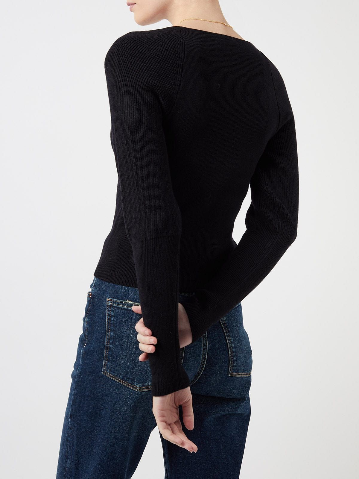 Bella Square Neck Top- Black sold by iris product image thumbnail 4