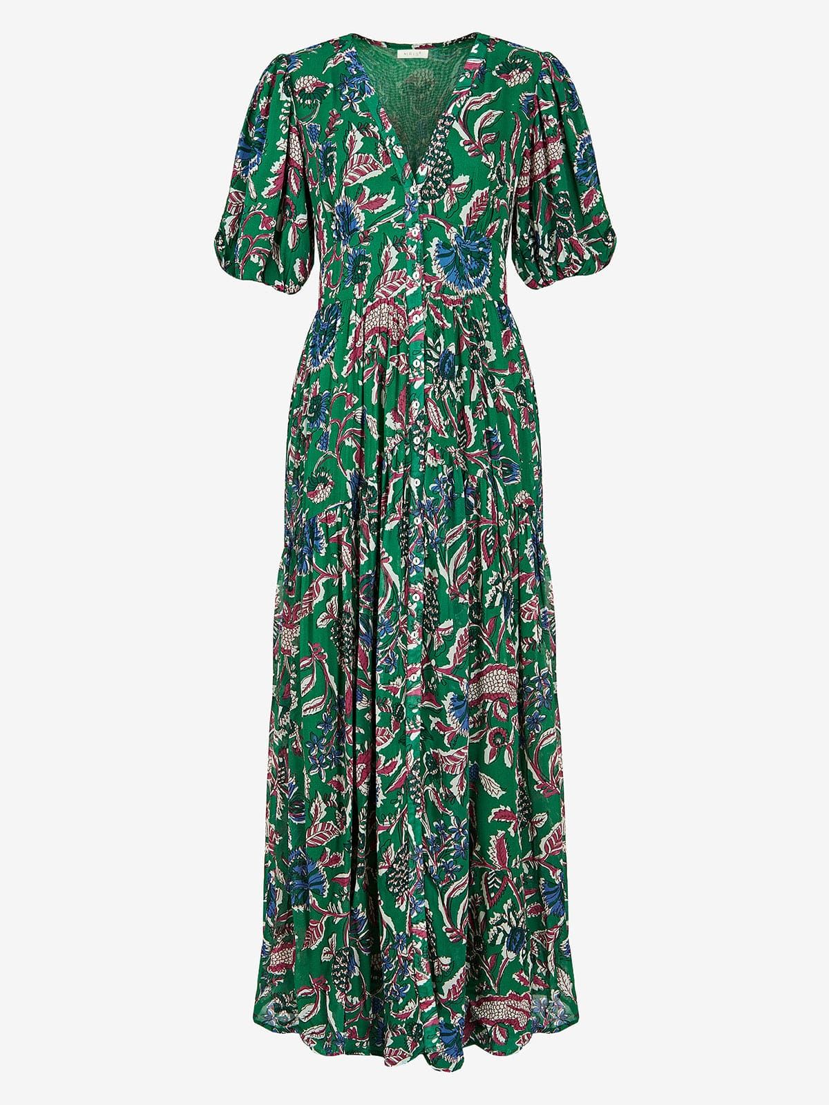 Erena V Neck Maxi Dress Emerald sold by iris product image thumbnail 4