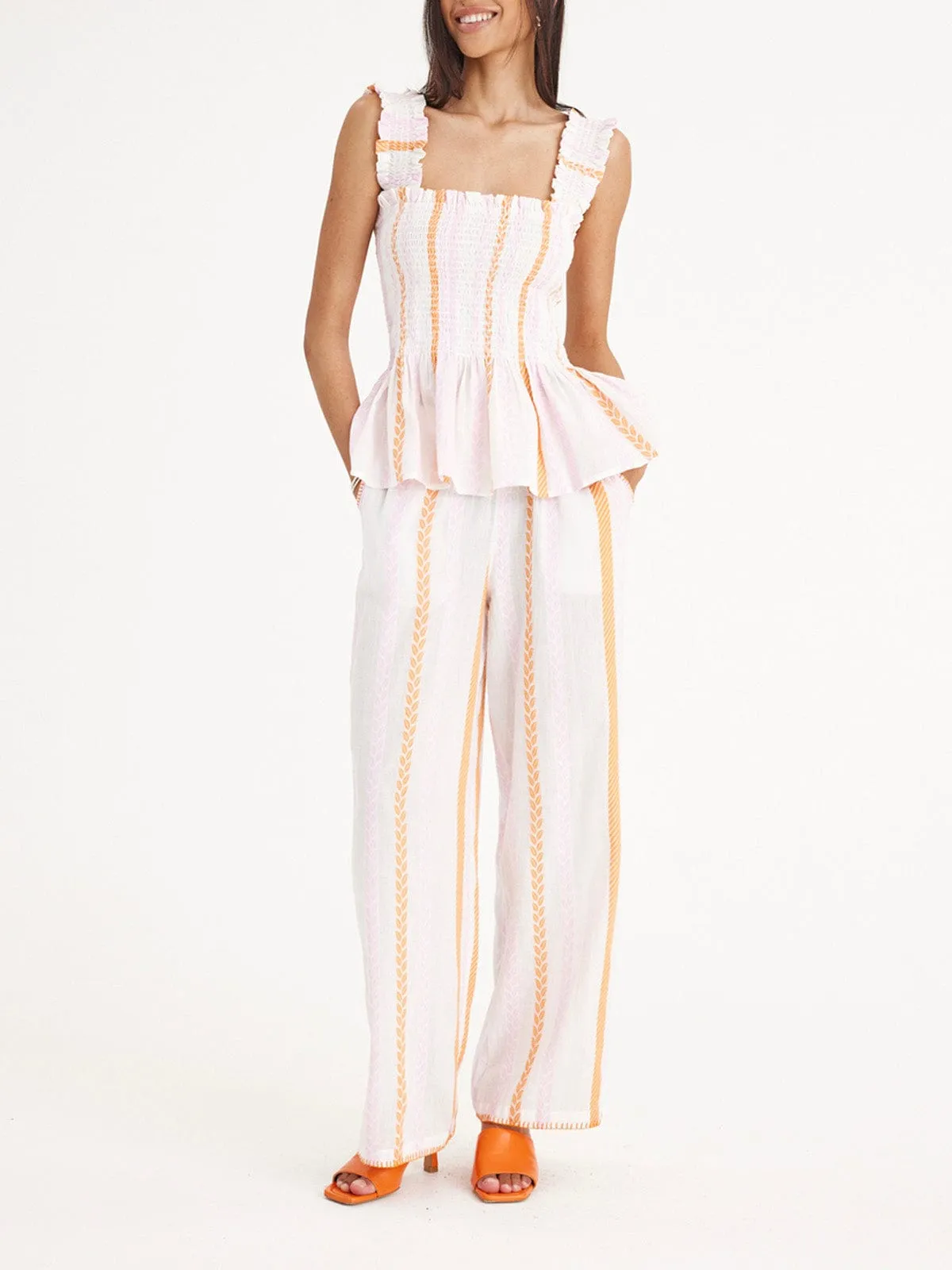Cady Strap Top - Pink and Orange sold by iris product image thumbnail 2