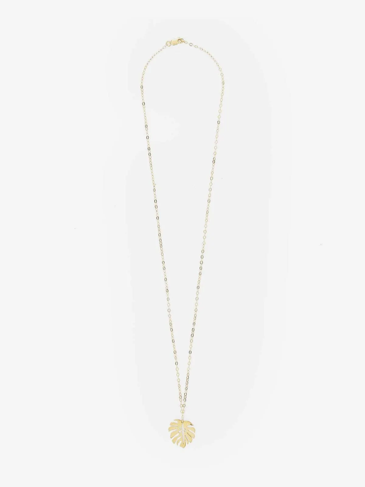 Gold Plated Large Leaf Necklace sold by iris