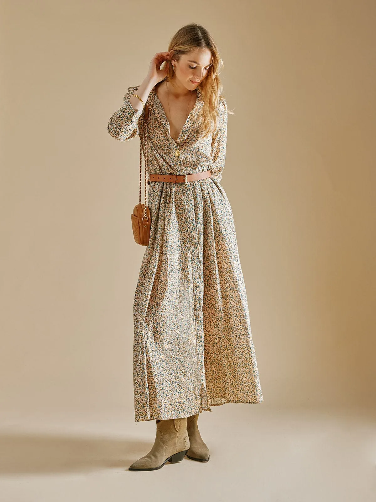 Seren Dress – Cream sold by iris product image thumbnail 4