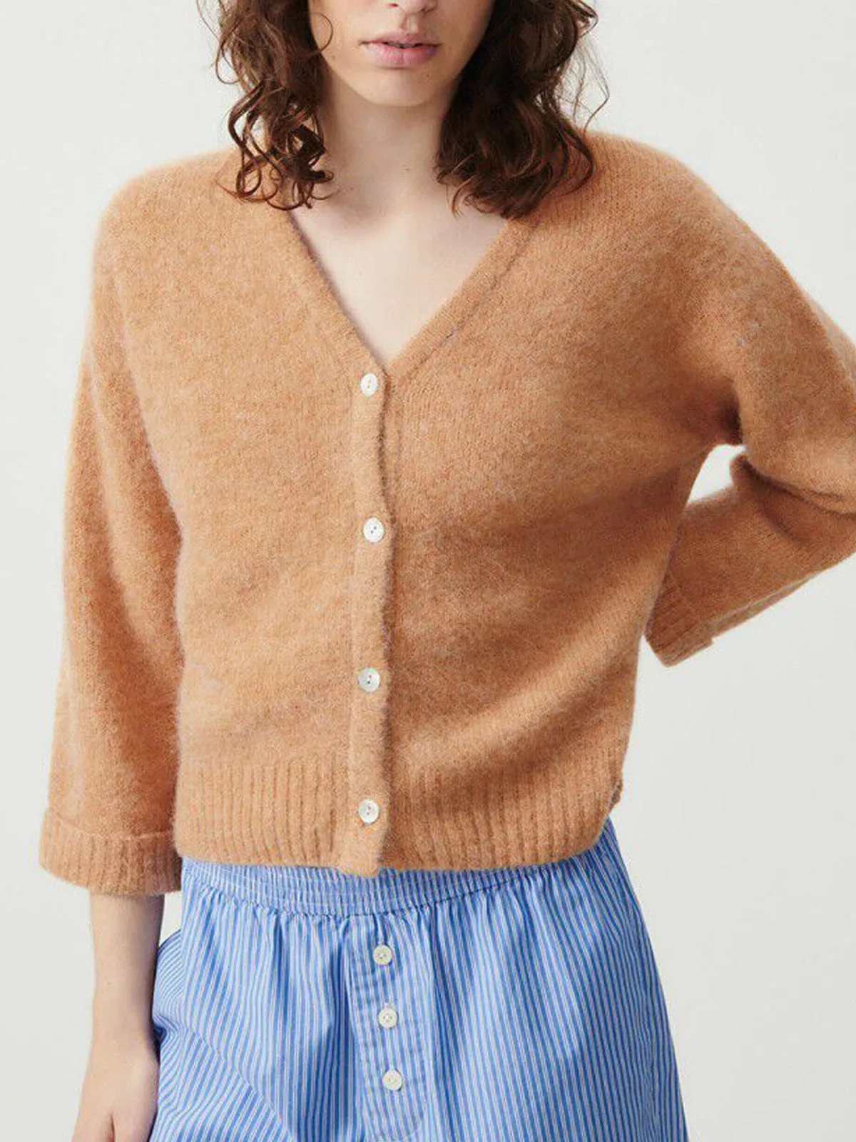 East Button Cardigan – Camel sold by iris product image thumbnail 2