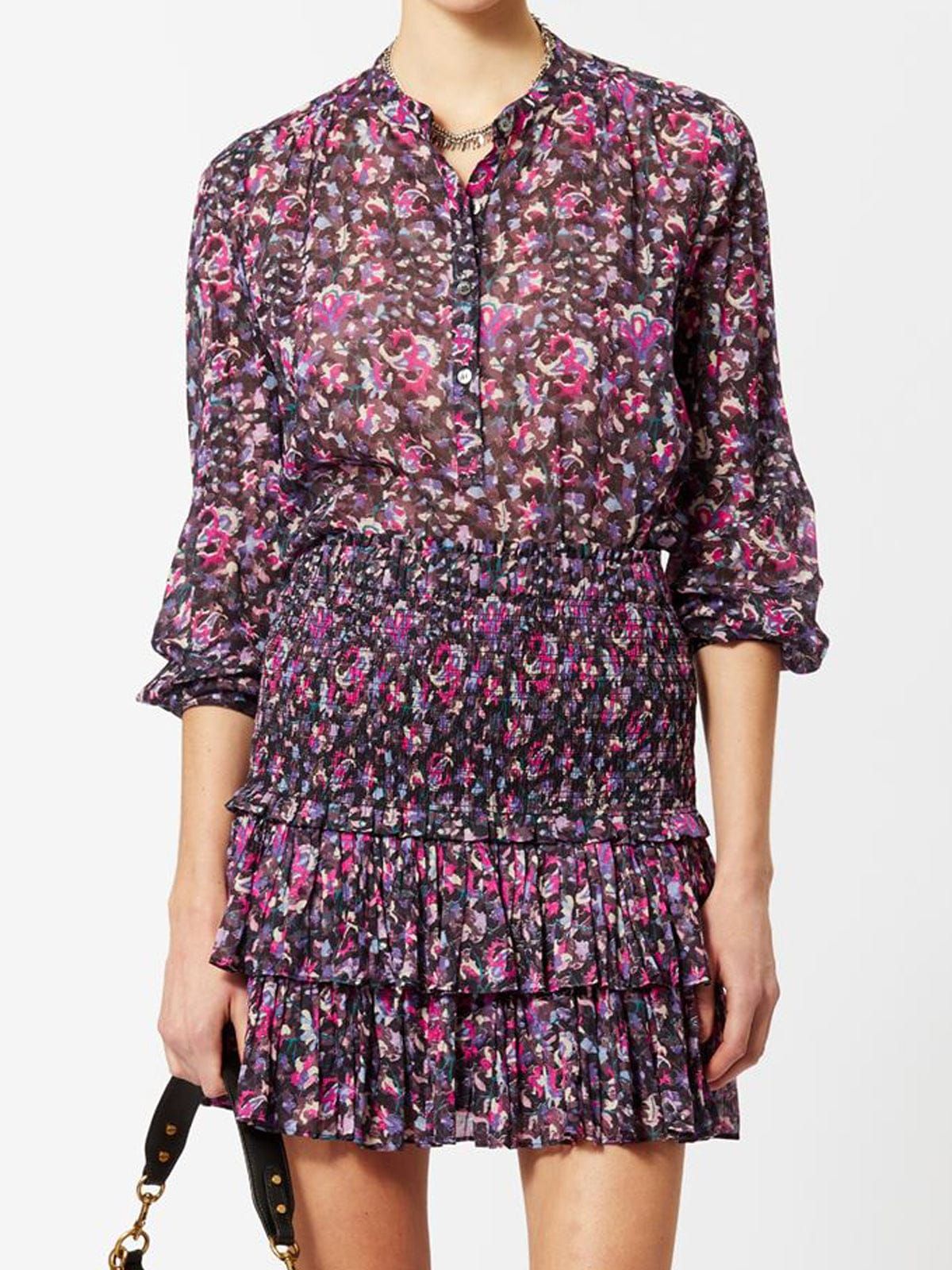 Maria Printed Top- Midnight sold by iris product image thumbnail 2