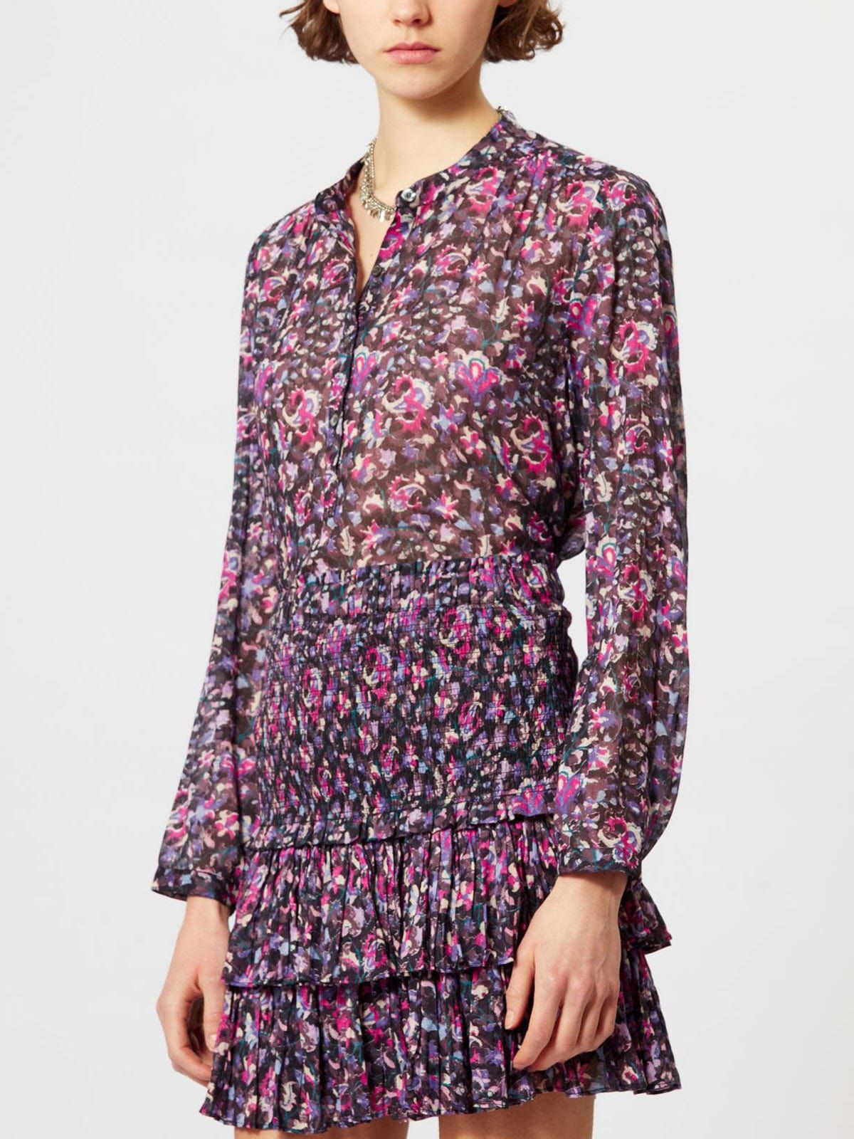 Maria Printed Top- Midnight sold by iris product image thumbnail 4