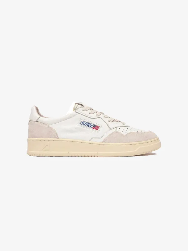 Medalist Low Suede Trainer- White sold by iris