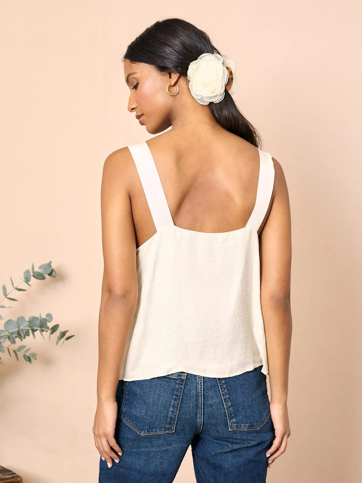 Opal Silk Blend Cami- Ecru sold by iris product image thumbnail 3