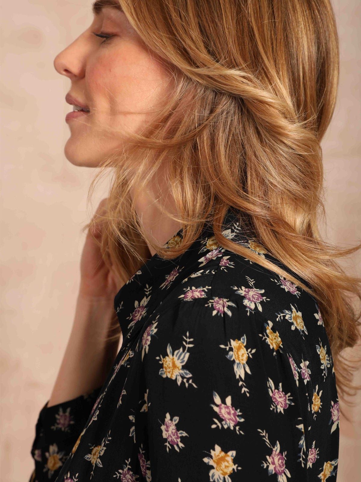 Seren Rose-Print Crepe Maxi Dress sold by iris product image thumbnail 3