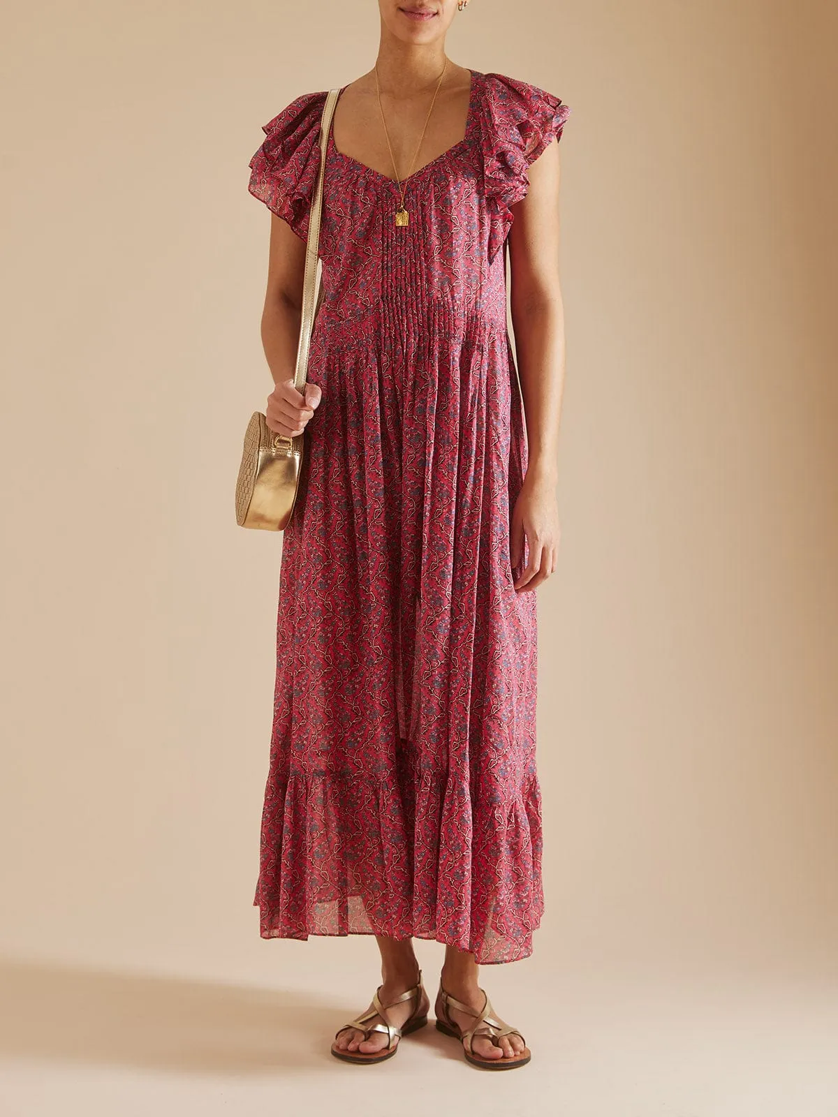 Godralia Cotton Dress - Red sold by iris product image thumbnail 4