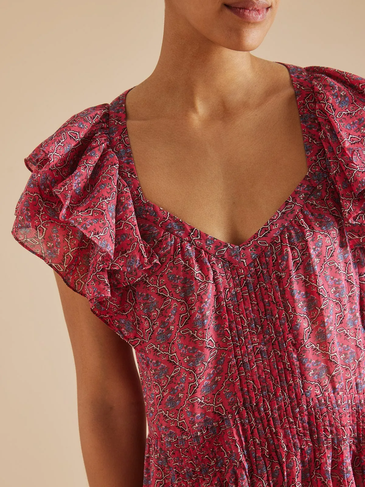 Godralia Cotton Dress - Red sold by iris product image thumbnail 2