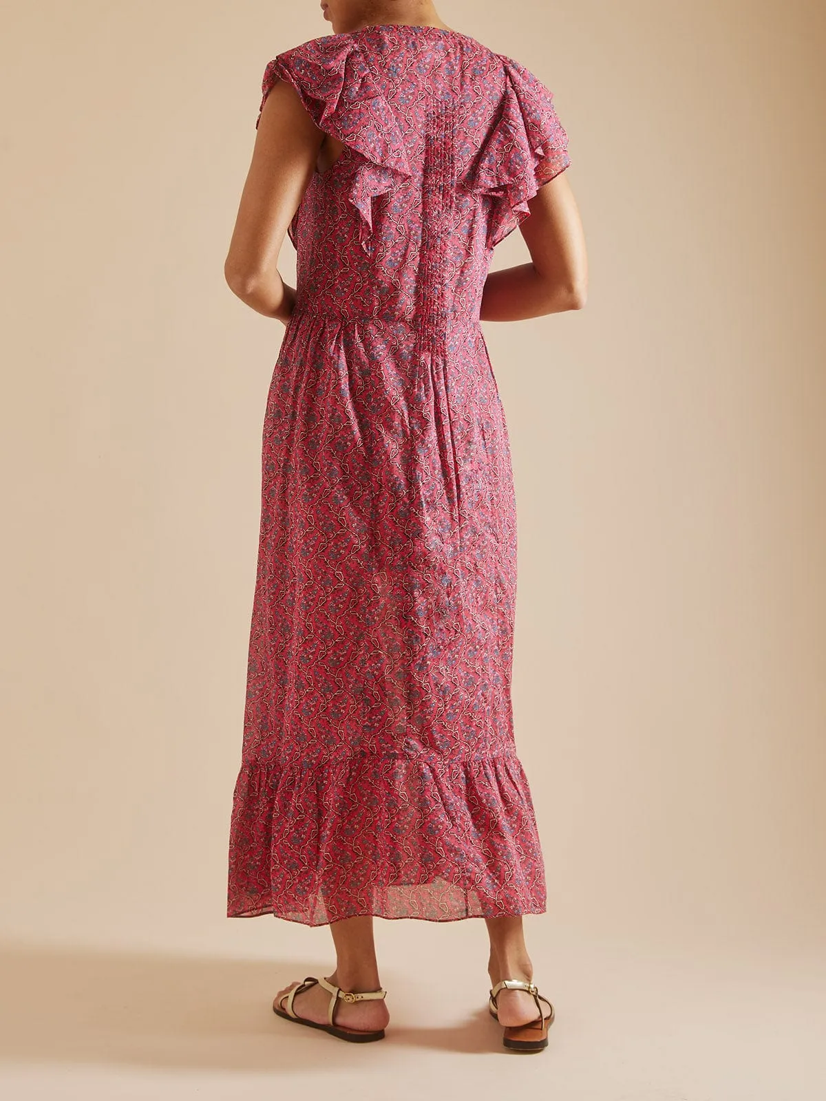 Godralia Cotton Dress - Red sold by iris product image thumbnail 3