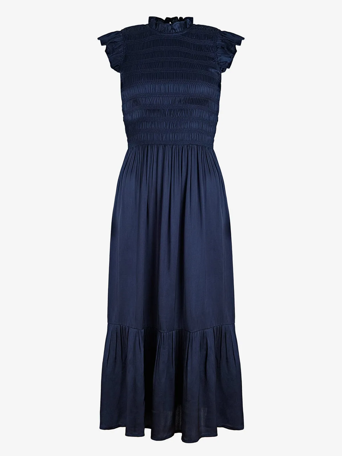 Freda Satin Dress - Navy sold by iris product image thumbnail 3