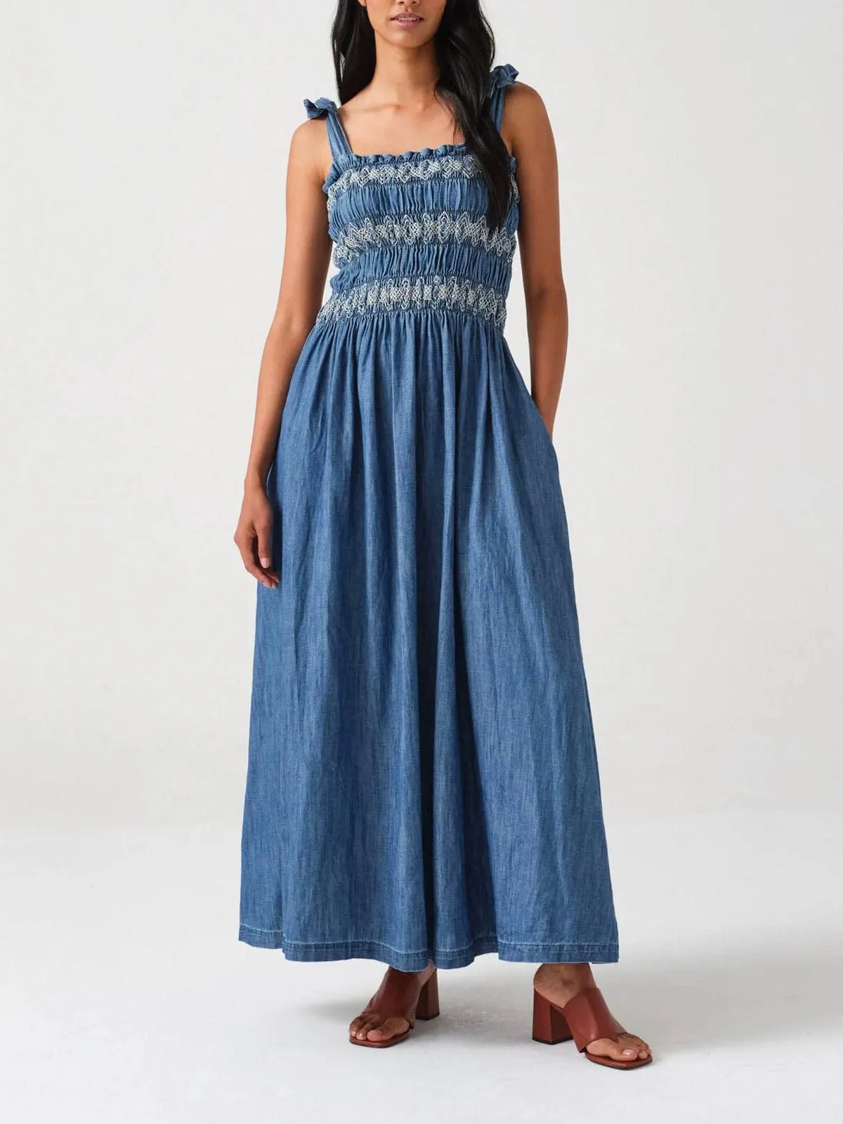 Sally Bando Dress – Denim sold by iris product image thumbnail 2
