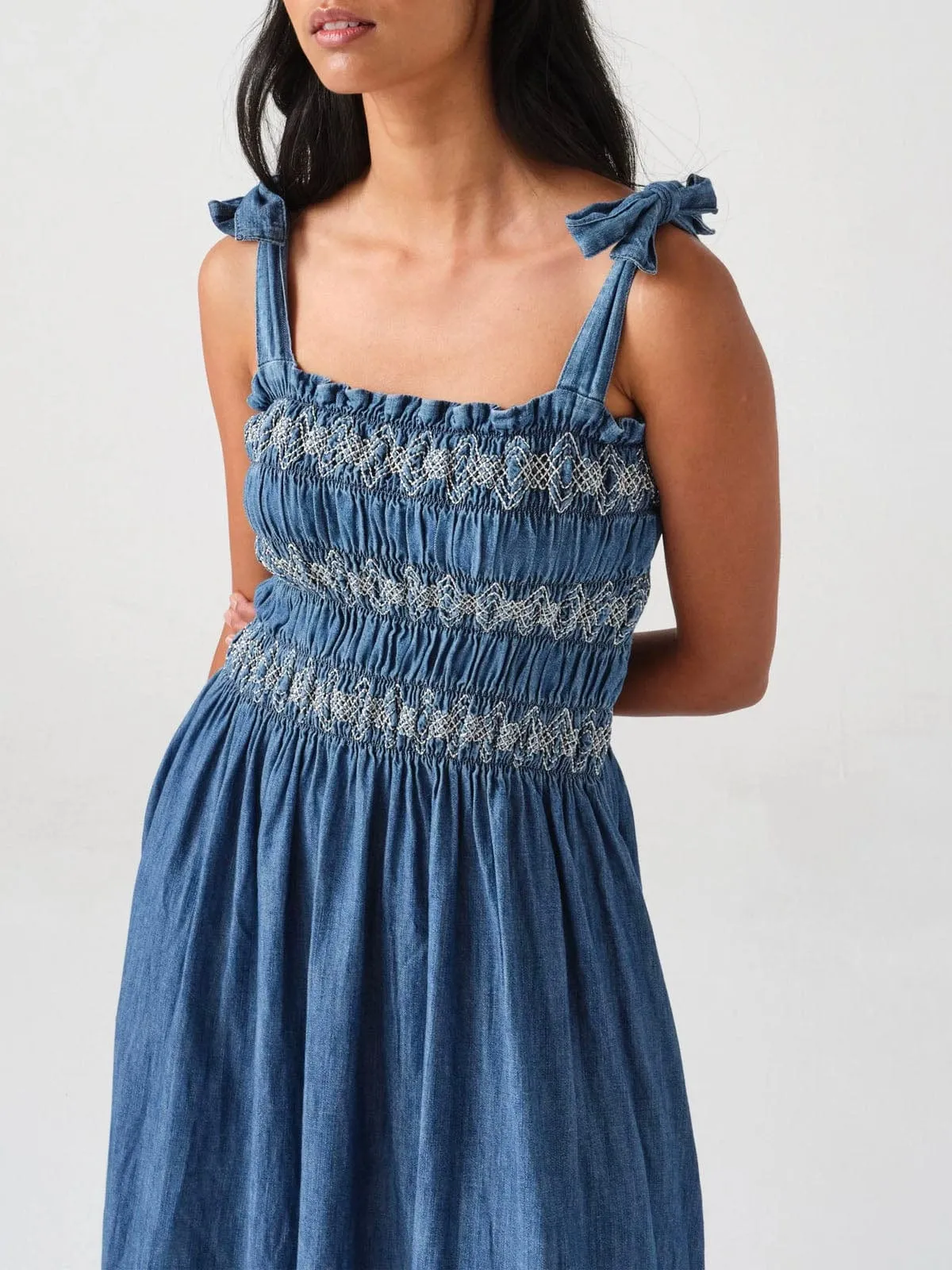 Sally Bando Dress – Denim sold by iris product image thumbnail 3