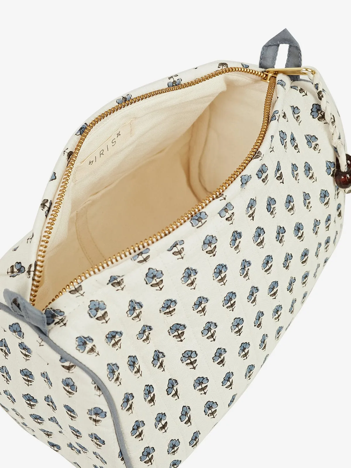 Quilted Cosmetic Bag Blue sold by iris product image thumbnail 3